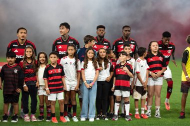 Rio de Janeiro, Rio de Janeiro, Brezilya - 21 Ocak. Flamengo x Vasco maracana stadyumunda. Carioca Şampiyonası.