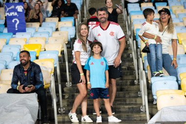 Rio de Janeiro, Rio de Janeiro, Brezilya - 21 Ocak. Flamengo x Vasco maracana stadyumunda. Carioca Şampiyonası.