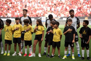BRASILIA (DF), 01.02.2026 - SUPERCOPA DO BRASIL - FLAMENGO X CORINTHIANS - Flamengo x Corinthians ile Arena BRB 'deki Supercopa do Brasil finali için maç.