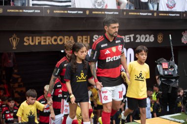 BRASILIA (DF), 01.02.2026 - SUPERCOPA DO BRASIL - FLAMENGO X CORINTHIANS - Flamengo x Corinthians ile Arena BRB 'deki Supercopa do Brasil finali için maç.