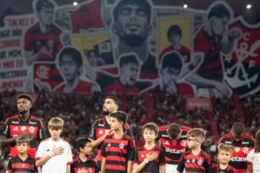 RIO DE JANEIRO (RJ) - 04.02.2026 - BRAZILIAN CHAMPIONSHIIP - FLAMENGO X INTERNACIONAL - Flamengo taraftarları Mozaiği bu Çarşamba Maracan 'da oynanan karşılaşmada Flamengo x Internacional (4)).