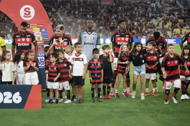 RIO DE JANEIRO, (RJ) - 07.02.2026 - CARIOCA CHAMPIONSHIP - FLAMENGO X SAMPAIO CORRA - Flamengo x Sampaio Corra ile Cumartesi gecesi Maracan 'da oynanan Carioca Şampiyonası maçı (07)).