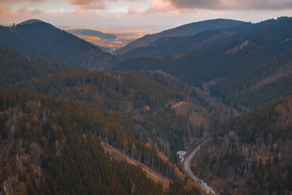 Okertal Widok Malowniczą Dolinę Górską Okertal Pobliżu Goslar Parku Narodowym — Zdjęcie stockowe