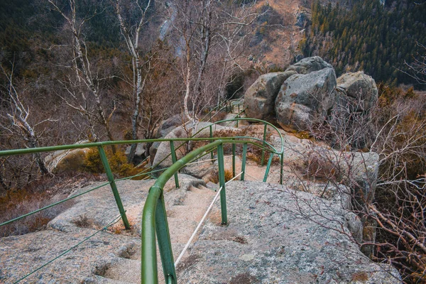 Treppenstein Okertalu Skalnaté Útesy Goslaru Národním Parku Harz Německo — Stock fotografie