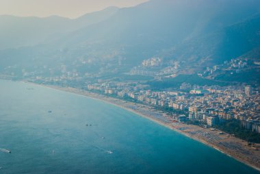 Alanya sahil üzerinden kuş uçuş yüksekliği