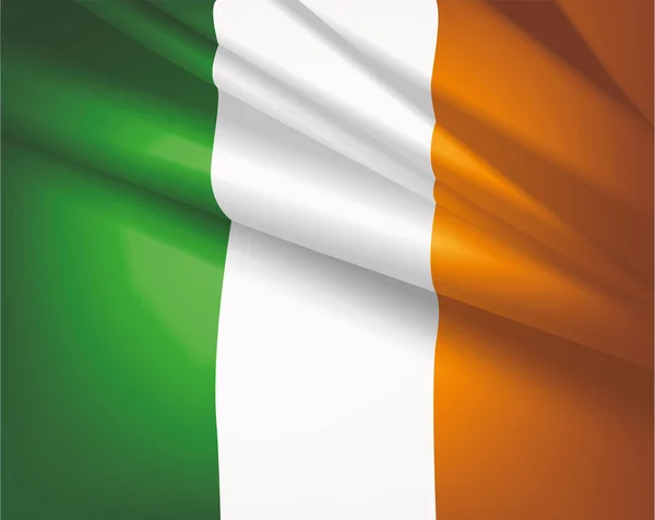 Vlag van Ierland, vector achtergrond — Stockvector