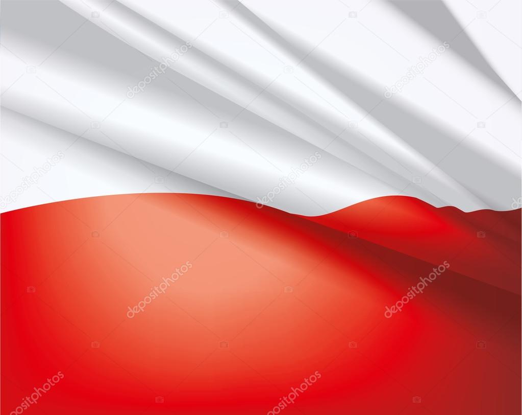 Flag of Poland, vector background