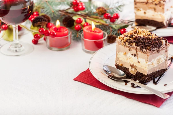 Piece of meringue cake — Stock Photo, Image