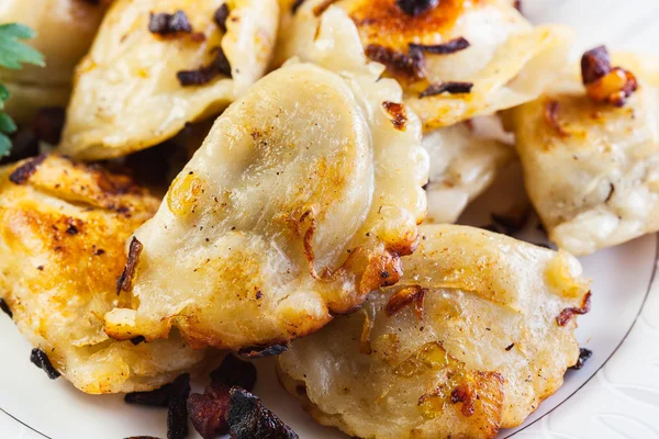 Fried dumplings with meat — Stock Photo, Image