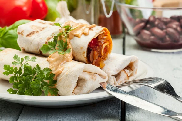 Mexické burritos — Stock fotografie