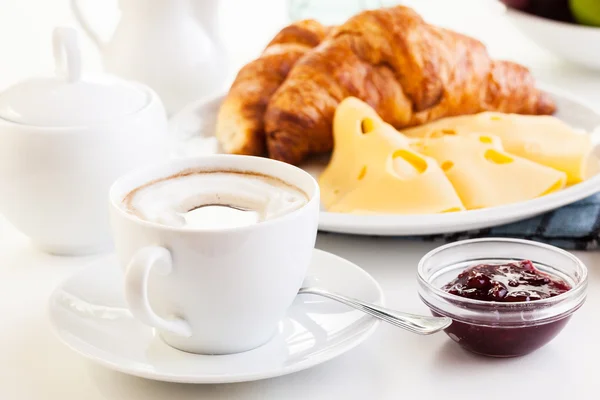 Café caliente en el desayuno de la mañana — Foto de Stock