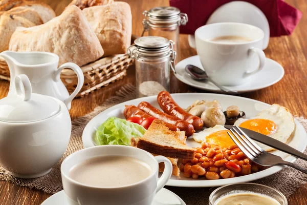 소시지와 영어 아침 식사 — 스톡 사진