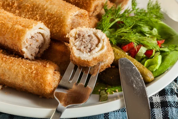 Croquettes à la viande et à la soupe de betteraves — Photo