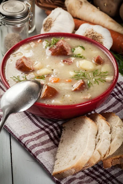 ライ麦粉で作った酸味のスープ — ストック写真