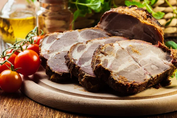 Roasted pork neck with spices — Stock Photo, Image