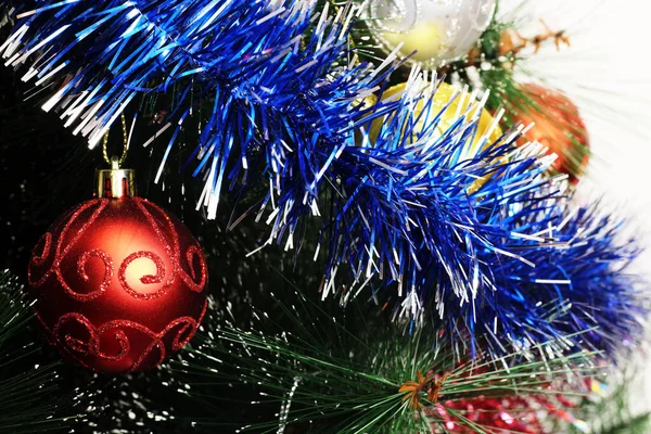 Vánoční Stromek Parcela Vánočního Stromečku Dekoracemi — Stock fotografie
