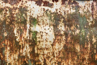 Paslı demir arka plan. Paslı bir demir parçası..