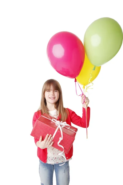 Meisje bedrijf geschenk — Stockfoto