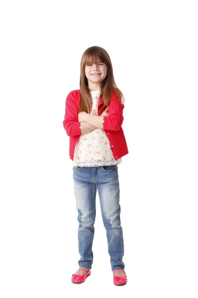 Αξιολάτρευτο μικρό κορίτσι στέκεται — Φωτογραφία Αρχείου