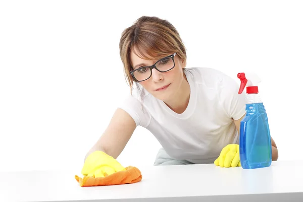 Limpador profissional começando a limpar — Fotografia de Stock