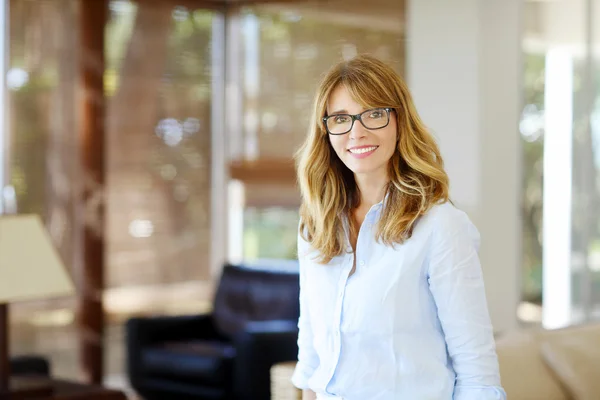 woman relaxing at home