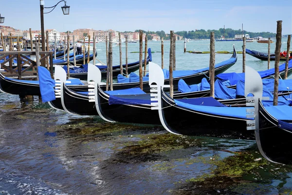 Venetian lagoon with gondolas. — Stock Photo, Image