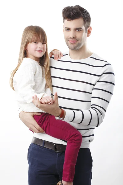 Joven padre y su hija — Foto de Stock