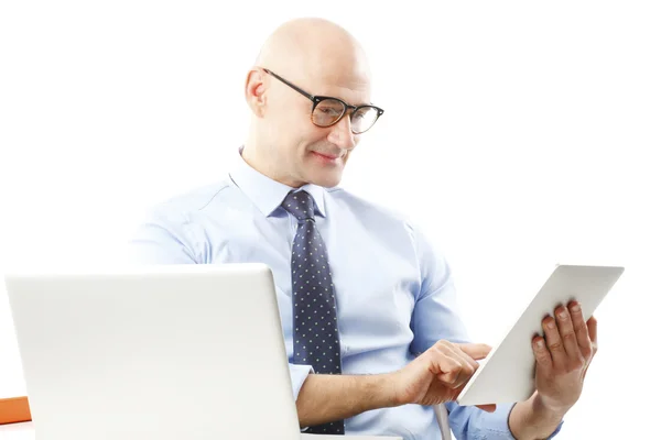 Businessman holding digital tablet — Stock Photo, Image