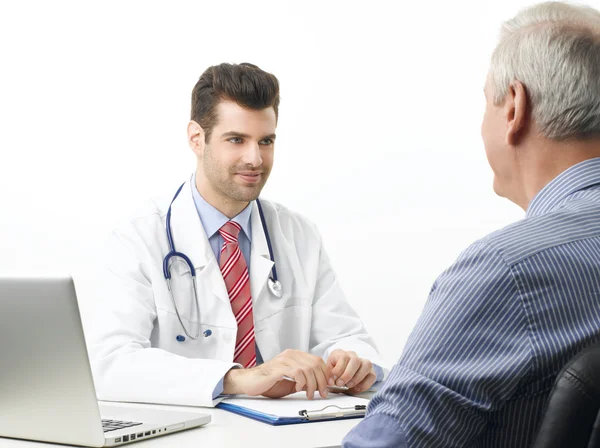 Young doctor with patient — Stock Photo, Image