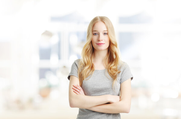 female student standing at classroom