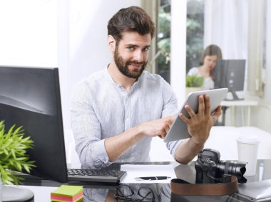 professional man in graphic design studio