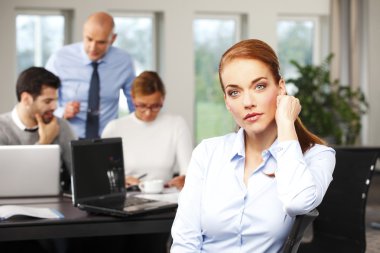 middle age businesswoman sitting