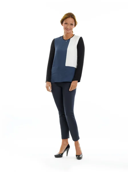 Casual businesswoman standing — Stock Photo, Image