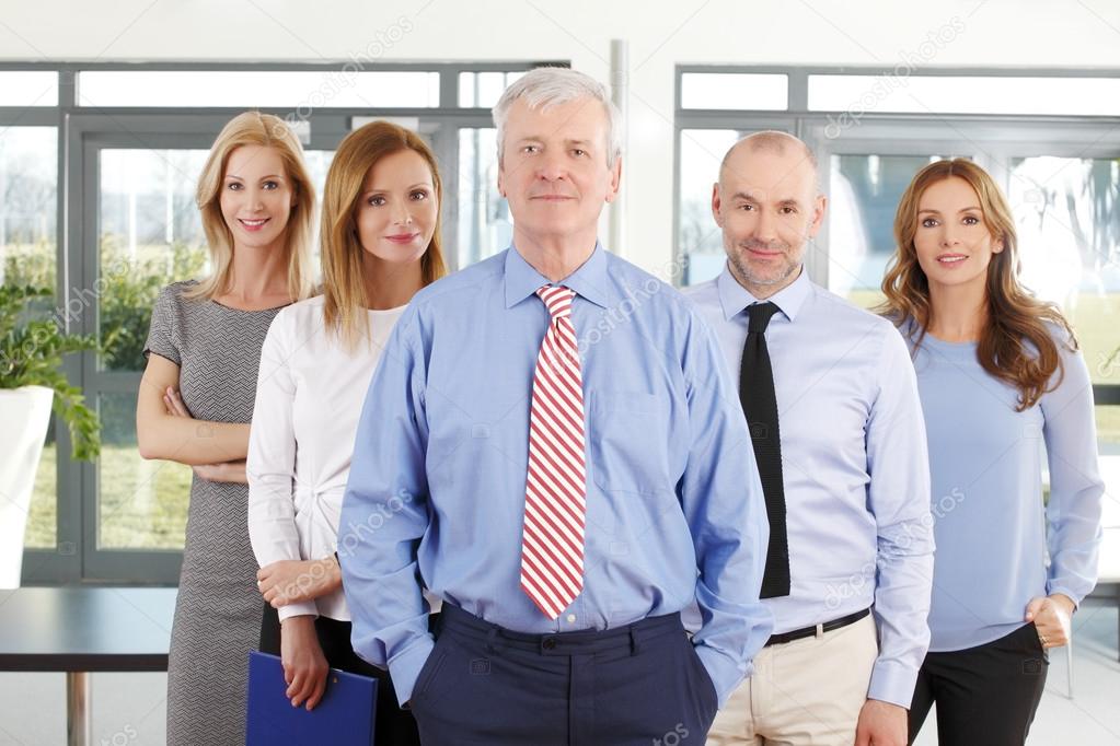 business people standing at office