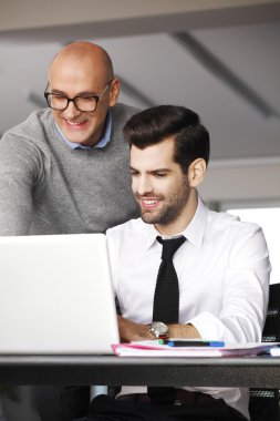 businessman consulting with financial manager