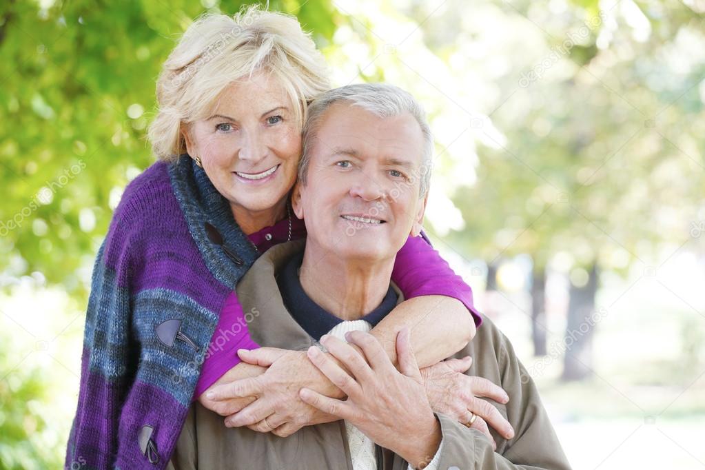 senior couple  smiling