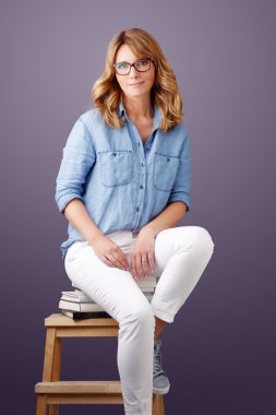 professional creative woman sitting