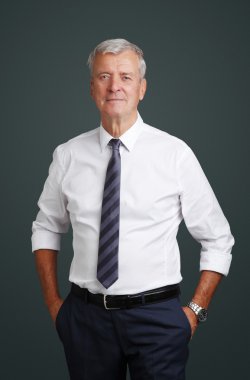 manager wearing shirt and tie