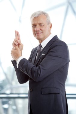 director with hand gesturing a gun clipart