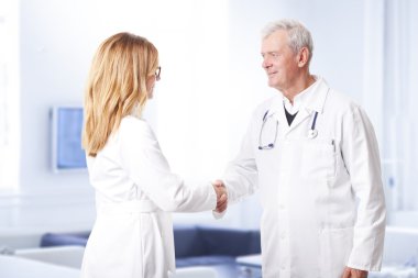 medical teamshaking hands
