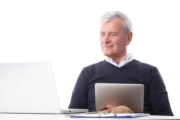 Man met digitale tablet — Stockfoto