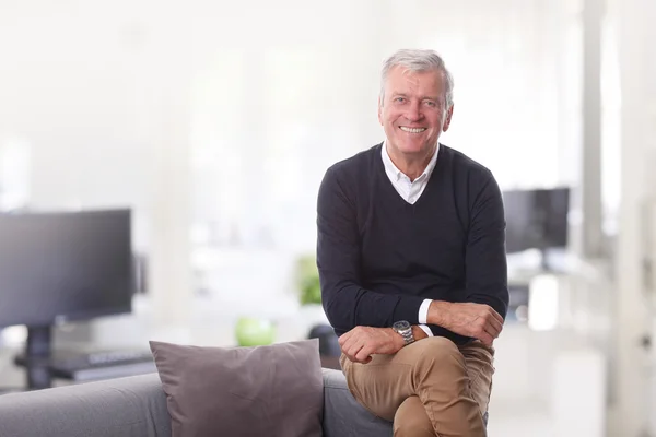 Senior director sitting — Stock Photo, Image