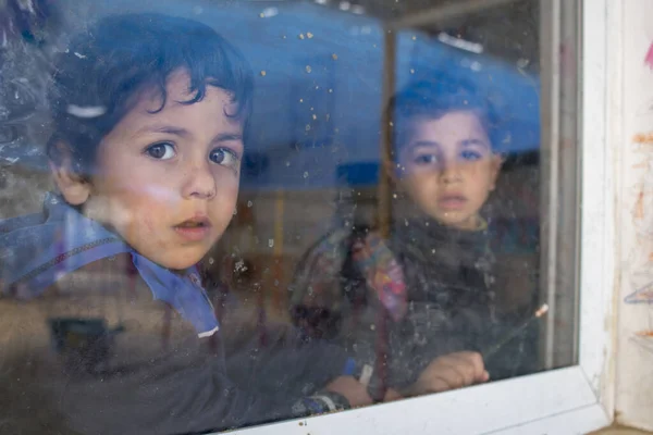 Faixa de Gaza, Rafa: alunos do ensino primário — Fotografia de Stock