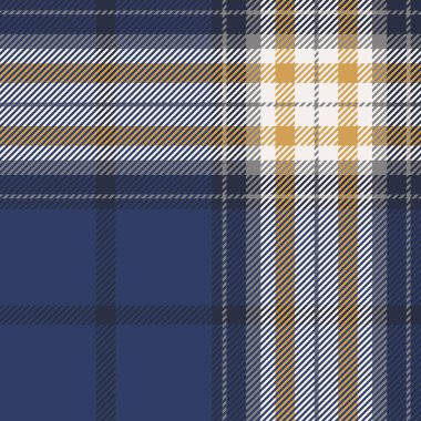 Denizsel ekose desenli kusursuz vektör çizimi. Moda tekstil tasarımı için modern çek ekoseli.