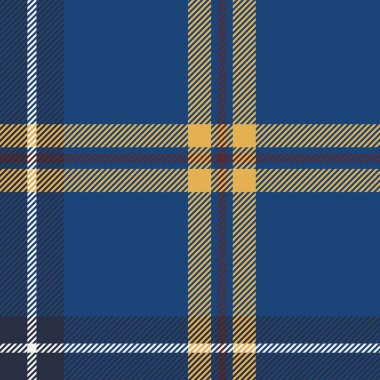 Ekose desenli, kusursuz vektör çizimi. Moda tekstil tasarımı için denizcilik ekoseli.