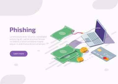 Isome balıkçı kancası dizüstü bilgisayardan para akışını yakalar