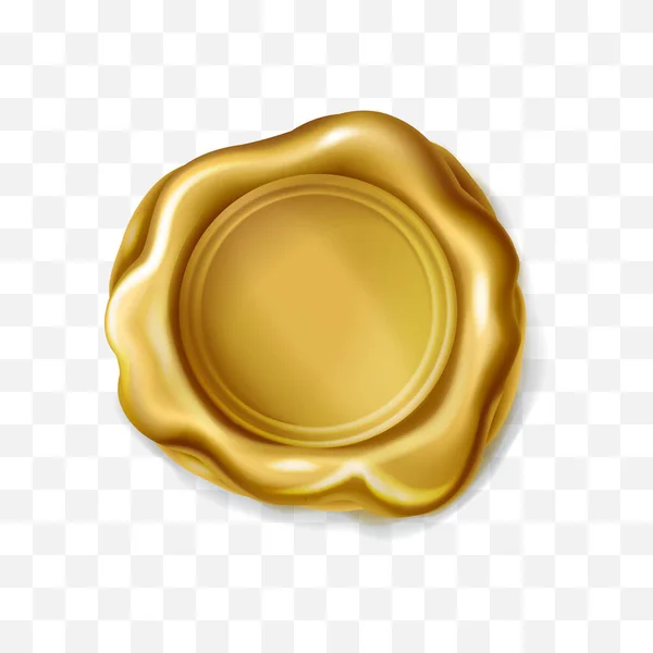 Realistyczna pieczęć złotego wosku — Wektor stockowy