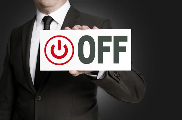 "off-placard" innehas av forretningsbakgrunn – stockfoto