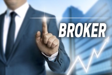 Broker dokunmatik ekran işadamı tarafından işletilmektedir