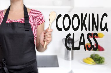 tahta kaşık arka plan kavramı holding pişirme sınıf aşçı